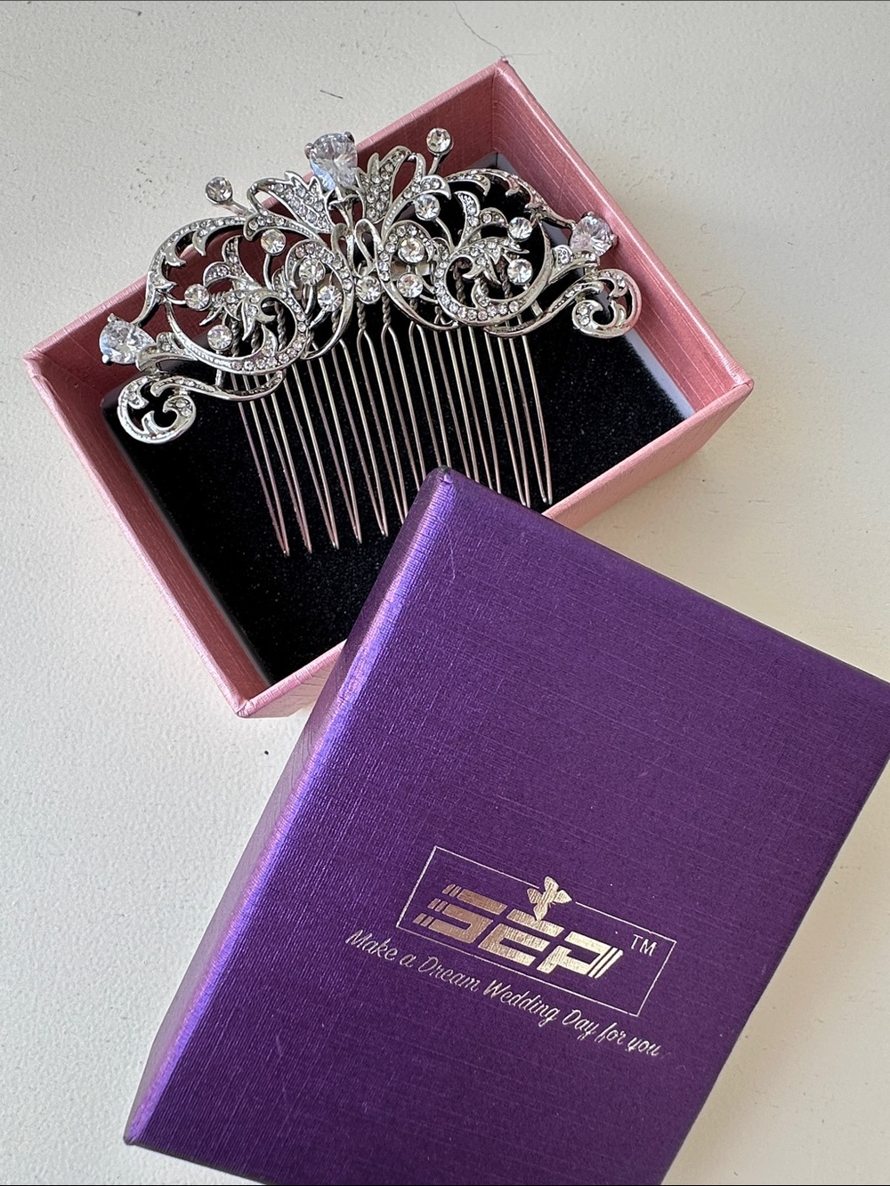 Sparkling Silver Crystal Bridal Hair Comb